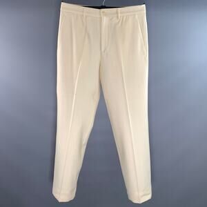 MIU MIU Size 32 Cream Wool Blend Dress Pants